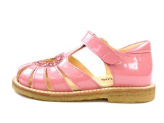 Angulus sandal pink rosa patent with glitter (narrow)